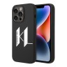 Чехол Lagerfeld Liquid silicone Big KL logo Hard для iPhone 14 Pro, черный