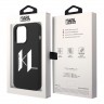 Чехол Lagerfeld Liquid silicone Big KL logo Hard для iPhone 14 Pro, черный