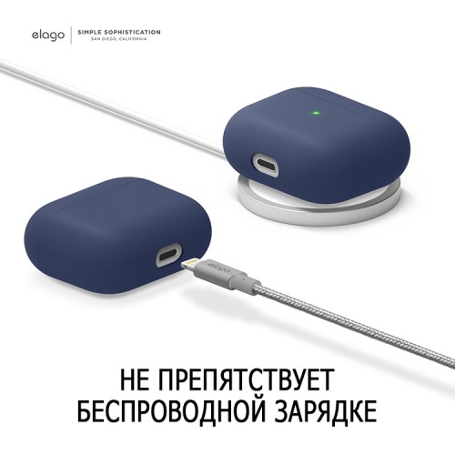 Чехол Elago Liquid silicone для AirPods 3 (2021), синий