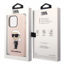 Чехол Lagerfeld Liquid silicone NFT Karl Ikonik Hard для iPhone 14 Pro, розовый (MagSafe)