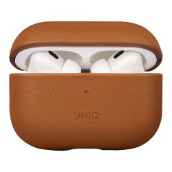 Чехол Uniq Terra Genuine Leather with handstrap для AirPods Pro 2 (2022), коричневый