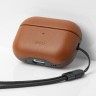 Чехол Uniq Terra Genuine Leather with handstrap для AirPods Pro 2, коричневый