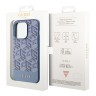 Чехол Guess PU G CUBE Hard для iPhone 14 Pro, голубой (MagSafe)