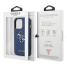 Чехол Guess PU Saffiano 4G Big metal logo Hard для iPhone 13 Pro Max, синий