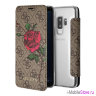 Чехол Guess Flower desire 4G Booktype roses для Galaxy S9 Plus, коричневый
