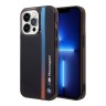 Чехол BMW Motorsport Tricolor Vert Stripe Hard для iPhone 14 Pro Max, черный