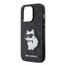 Чехол Lagerfeld PU Saffiano Monogram NFT Choupette Hard для iPhone 14 Pro, черный