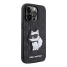Чехол Lagerfeld PU Saffiano Monogram NFT Choupette Hard для iPhone 14 Pro, черный