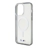 BMW для iPhone 15 Pro чехол M-Collection PC/TPU Silver Ring Hard Transparent (MagSafe)