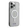 BMW для iPhone 15 Pro чехол M-Collection PC/TPU Silver Ring Hard Transparent (MagSafe)