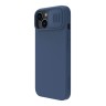 Nillkin для iPhone 15 чехол CamShield Silky Silicone Midnight Blue