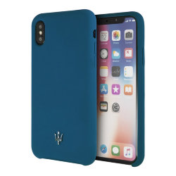Чехол Maserati Silicone для iPhone X/XS, синий