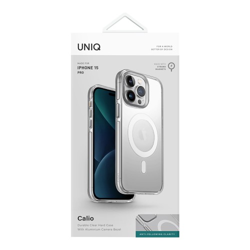 Uniq для iPhone 15 Pro чехол Calio Clear (MagSafe)