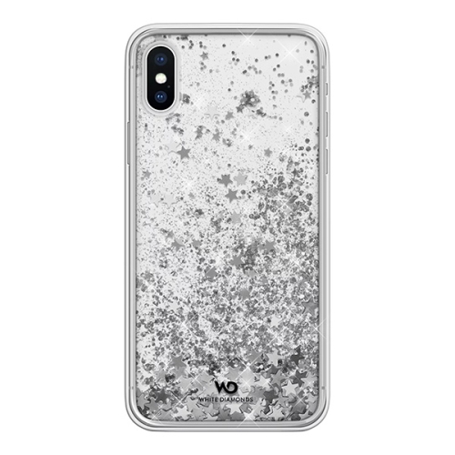 White Diamonds Sparkle чехол с блестками для iPhone X/XS, серебристый