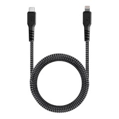 Кабель EnergEA FibraTough MFi Lightning/USB-Type-C (1.5 м), черный