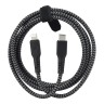 Кабель EnergEA FibraTough MFi Lightning/USB-Type-C (1.5 м), черный