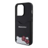Hello Kitty для iPhone 15 Pro Max чехол Cardslot PU Leather Hidden Kitty Hard Black