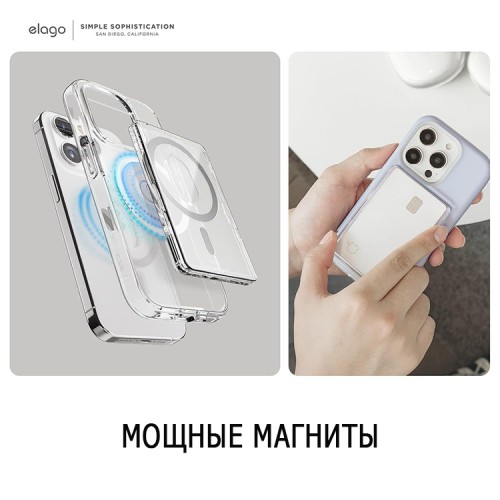 Elago магнитный бумажник MagSafe Card Pocket Clear PC Transparent