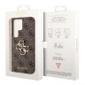 Guess для Galaxy S24 Ultra чехол PU 4G Big metal logo Hard Brown
