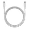 Energea Кабель Bazic GoCharge Weave USB-C to USB-C 60W 480 Mbps Soft braided White 1.5m