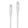 Energea Кабель Bazic GoCharge Weave USB-C to USB-C 60W 480 Mbps Soft braided White 1.5m