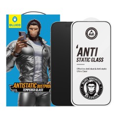 BlueO стекло для iPhone 16/15, Narrow border Anti-Static Black (антистатик)