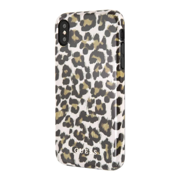 Чехол Guess Los Angeles Hard для iPhone X/XS, Shiny Leopard