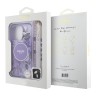 Guess для iPhone 16 Pro Max чехол PC/TPU Flowers + Pearl Hand Strap Puple (MagSafe)