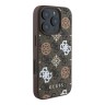 Guess для iPhone 16 Pro чехол PU кожа 4G Colored Peony Brown (MagSafe)