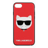 Чехол Karl Lagerfeld PU Leather Choupette Hard Glitter для iPhone 7/8/SE 2020, красный