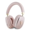 Guess наушники беспроводные накладные Bluetooth Headphones PU Saffiano Triangle Metal Logo Pink