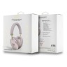 Guess наушники беспроводные накладные Bluetooth Headphones PU Saffiano Triangle Metal Logo Pink