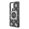 Guess для Galaxy S25 Ultra чехол PC/TPU 4G Peony Hard Black (MagSafe)