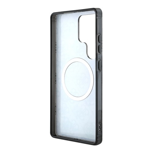 Guess для Galaxy S25 Ultra чехол PC/TPU 4G Peony Hard Black (MagSafe)