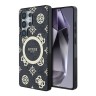 Guess для Galaxy S25 Ultra чехол PC/TPU 4G Peony Hard Black (MagSafe)