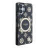 Guess для Galaxy S25 Ultra чехол PC/TPU 4G Peony Hard Black (MagSafe)