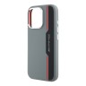 AMG для iPhone 16 Pro Max чехол Liquid silicone Bow Lines Metal camera Hard Grey/Red (MagSafe)