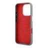 AMG для iPhone 16 Pro Max чехол Liquid silicone Bow Lines Metal camera Hard Grey/Red (MagSafe)