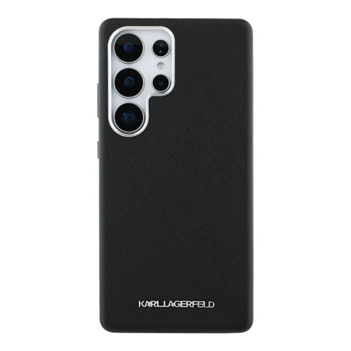 Karl Lagerfeld для Galaxy S25 Ultra чехол PU Saffiano FW Metal logo & Camera Hard Black (MagSafe)