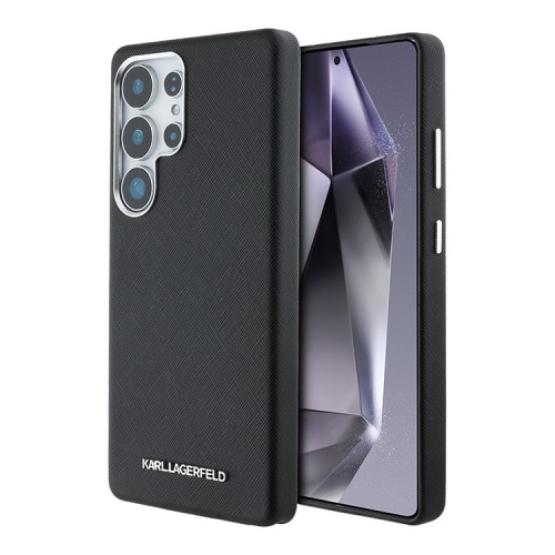 Karl Lagerfeld для Galaxy S25 Ultra чехол PU Saffiano FW Metal logo & Camera Hard Black (MagSafe)