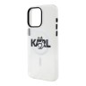 Karl Lagerfeld для iPhone 16 Pro Max чехол PC/TPU Sketch Choupette Metal camera Hard Transp (MagSafe)