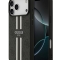 Guess для iPhone 17 Pro чехол PU 4G Stripes Hard Black (MagSafe)