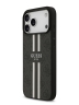 Guess для iPhone 17 Pro чехол PU 4G Stripes Hard Black (MagSafe)