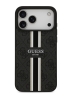 Guess для iPhone 17 Pro чехол PU 4G Stripes Hard Black (MagSafe)