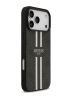 Guess для iPhone 17 Pro чехол PU 4G Stripes Hard Black (MagSafe)