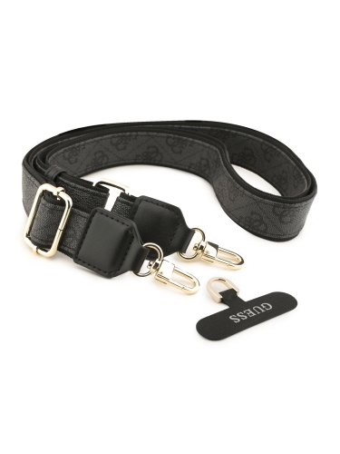 Guess для iPhone Air чехол Crossbody PU 4G Big metal logo Gold camera Hard + Strap Black