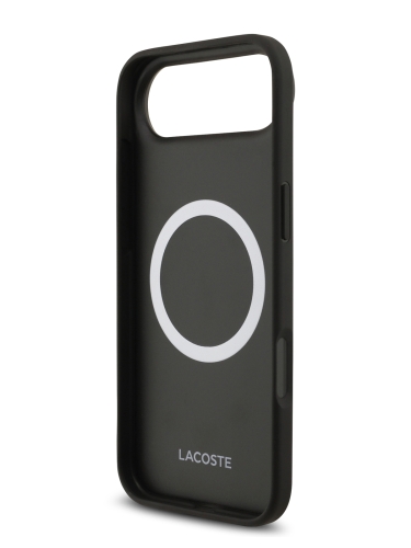 Lacoste для iPhone Air чехол PVC Metal Lacquer logo Hard Black (MagSafe)