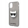 Чехол Karl Lagerfeld TPU Glitter Choupette Hard для iPhone 11, черный