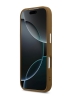 Karl Lagerfeld для iPhone 17 Pro чехол PU Debossed Initials Metal logo & Camera Hard Brown (MagSafe)