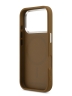Karl Lagerfeld для iPhone 17 Pro чехол PU Debossed Initials Metal logo & Camera Hard Brown (MagSafe)